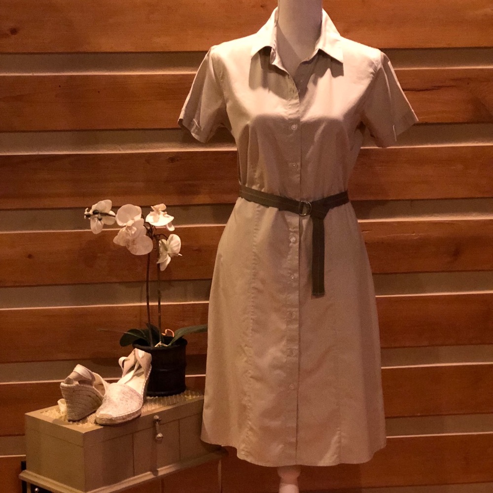 Gap Factory Store short Sleeve Tan Shirt Dress